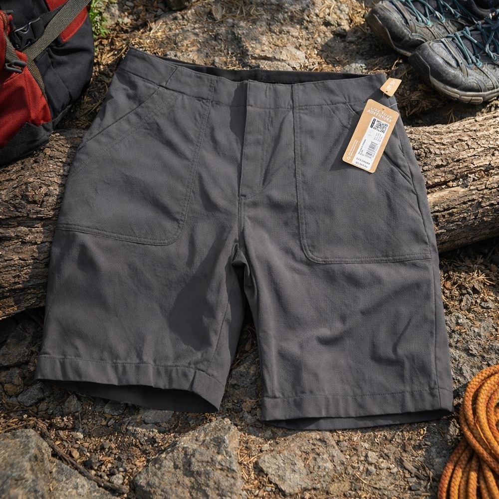 Eddie Bauer Horizon Bermuda Shorts Womens 12‎ Grey Hiking Travel UPF 50+ NWT